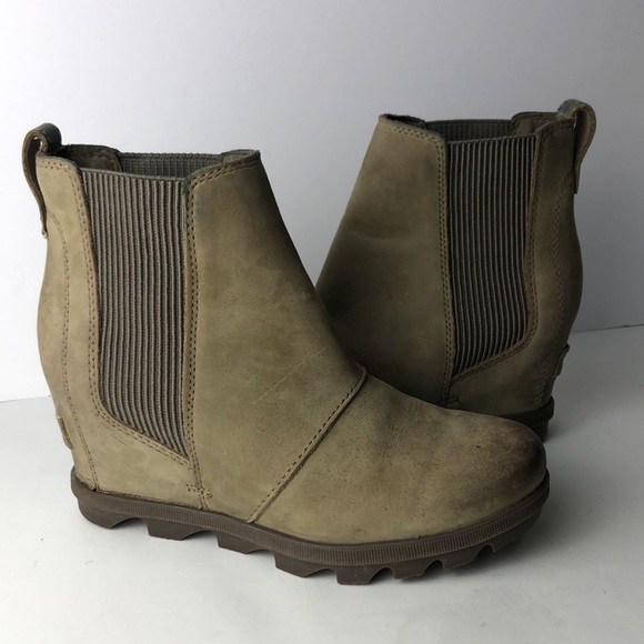 Sorel Lea Joan of Arctic Chelsea Wedge Ankle Boots - Picture 1 of 12